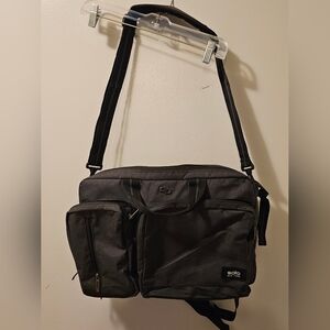 Solo New York 15.6" Laptop Tablet Carrying Convertible Bag Travel Backpack Gray